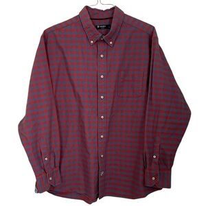 Cremieux Classics Shirt Button Down Plaid Long Sleeve Red & Blue Cotton Size XXL